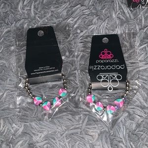 2 Paparazzi Rainbow Heart Bracelets ❤️